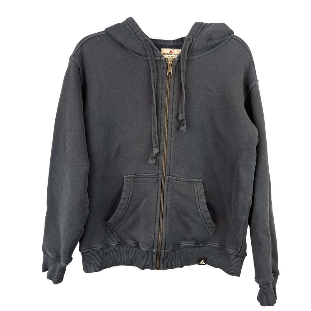 American Giant Navy Cotton Full Zip Hoodie Size‎ L